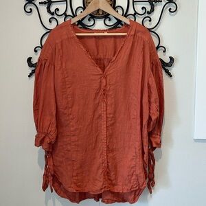 ANTHROPOLOGIE HOLDING HORSES "GINNIE" TUNIC TOP SIZE LARGE